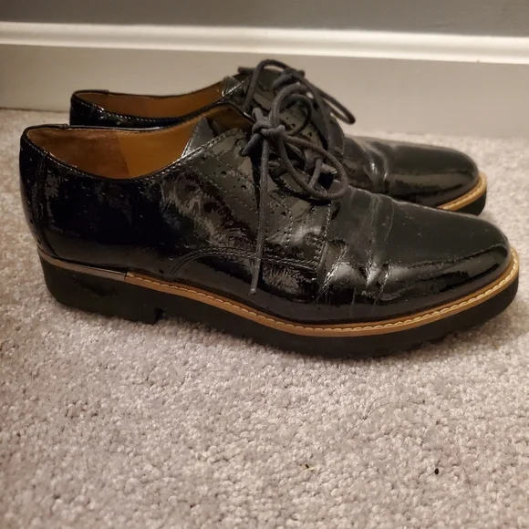 Franco Sarto Black Oxford Shoes 7