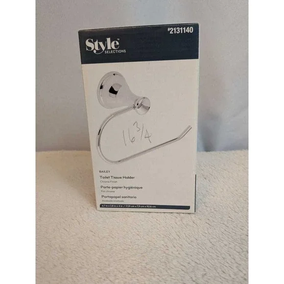 Style Selections Bailey Toilet Tissue‎ Holder Chrome Finish New