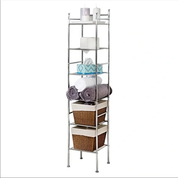 🎉HP🎈Bathroom Storage Shelving Unit 6-Tier Metal