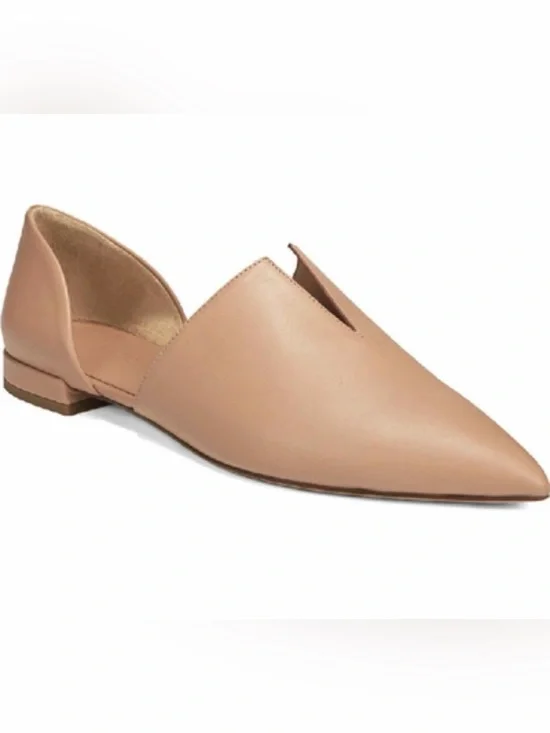 Vince Darlington D’Orsay Nude Leather Split Flats size 8