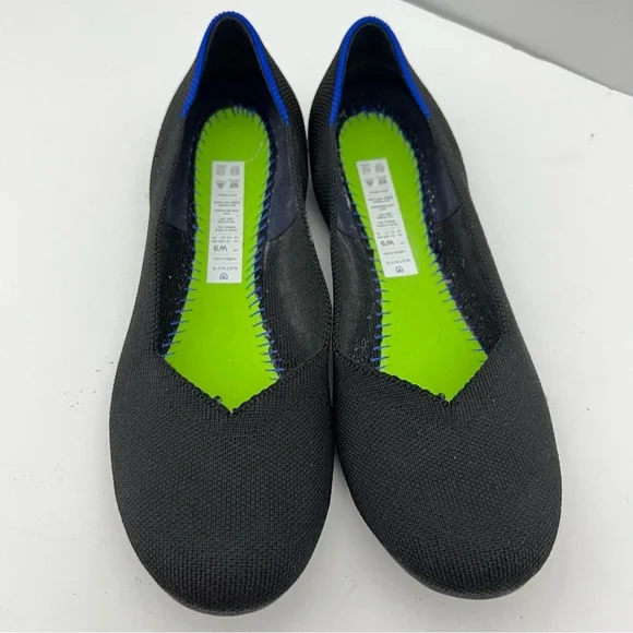 Rothys Round Toe Black Flats