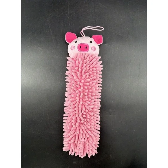 Norwex Kids Pet To Dry Hand Towel/Chenille Microfiber - Pink Piggie