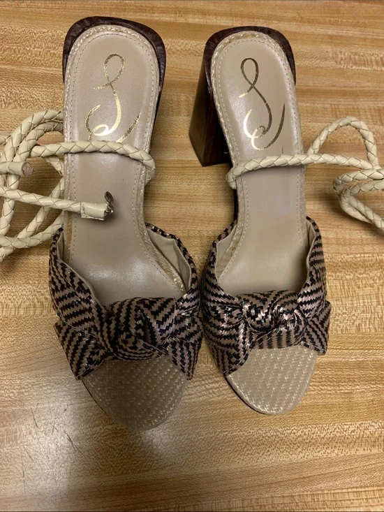 Anthropologie Sam Edelman Bodhi Block Heel Sandals - Flawed