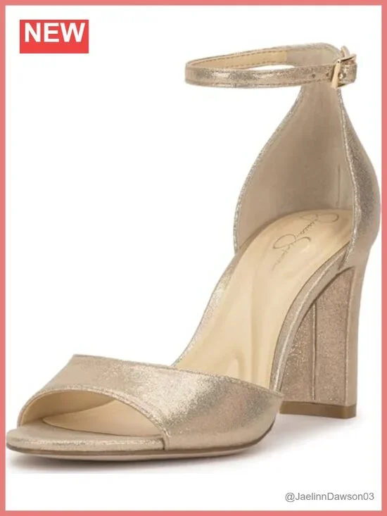 Block Heel Sandals with Ankle Strap Wedding Guest Shoes