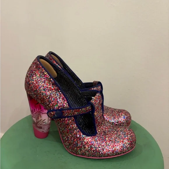 Irregular Choice Glitter T-Strap Women’s Heels