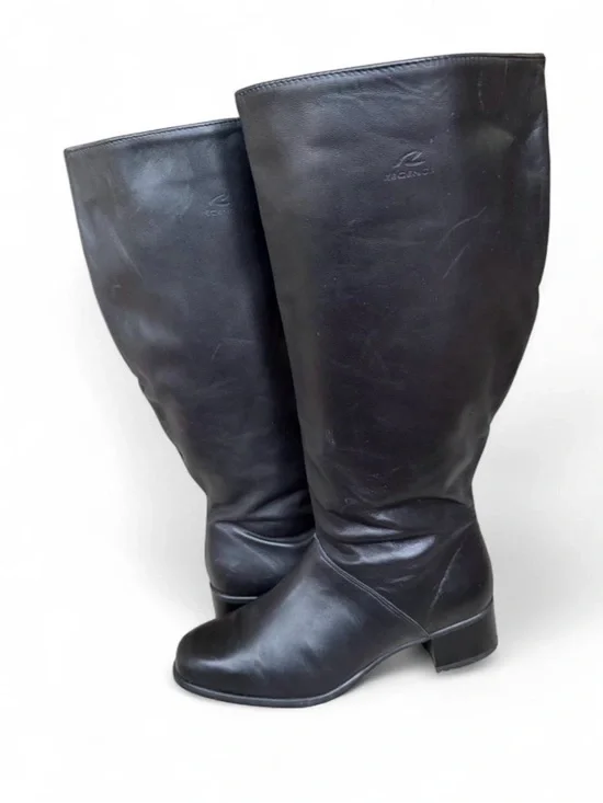 Vintage Regence Black Leather Knee High Boots Women’s Size 9 Made in Canada