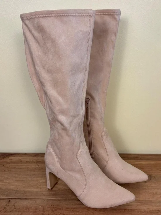 Abound Blush Pointed-Toe Knee Suede Boots