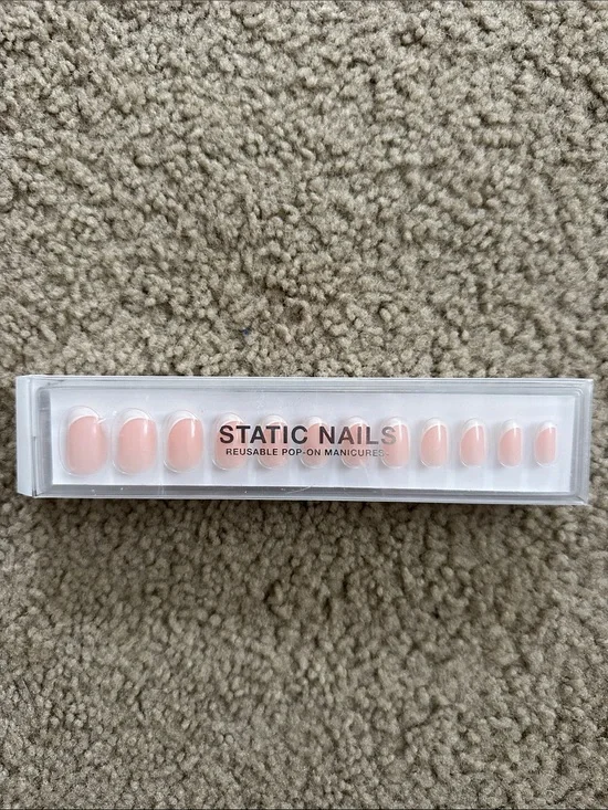 Static nails press on nails brand new — Light Pink