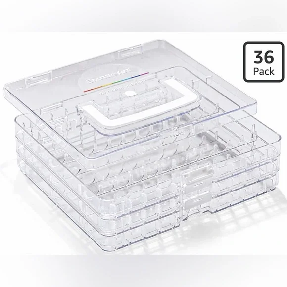 Shuttle Art Stackable Clear Marker Case - 3 layers, 36 marker slots. Like new.