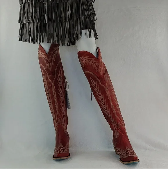 Lane Boots Ladies Lexington OTK Smoldering Ruby‎ Boots LB0499E