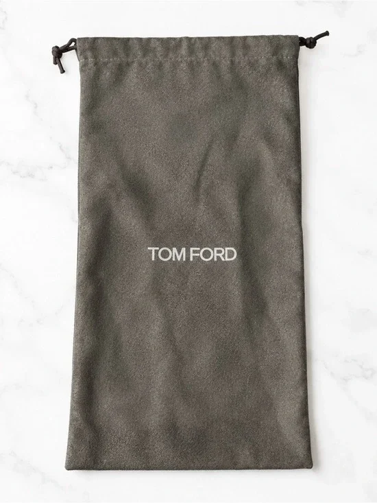Authentic Tom Ford Gray Shoe Dust Bag Drawstring Storage Pouch