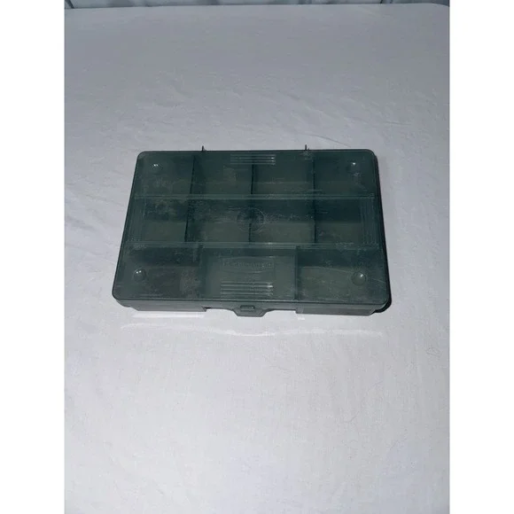 Rubbermaid Bit Box Plastic Compartment Storage Small Organization Gray