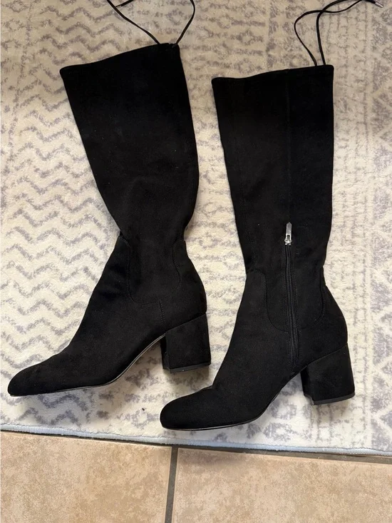 Sam Edelman Black Over-the-Knee Block Heel Boots size 9
