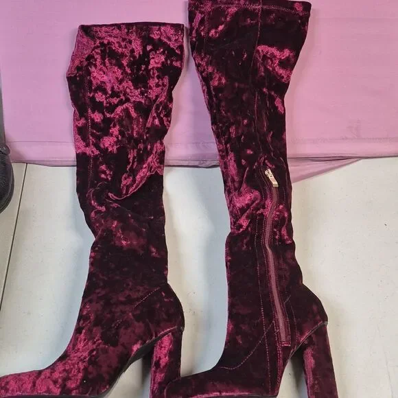 FRH Murray 5.5 Burgundy Thigh High Boot - New