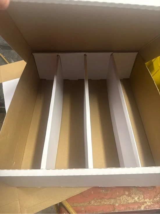 4-row Trading Card Storage - Cardboard Divided Box - Organization
