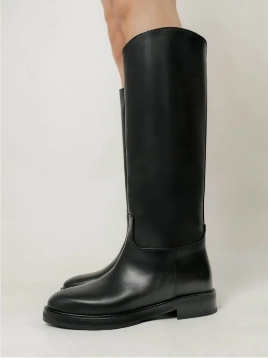 Flattered Frances Black Leather Boots - 41