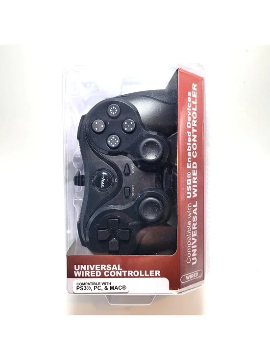PlayStation 3 Wired Controller for PS3 / PC / USB TTX Tech - Black - NEW IN BOX!