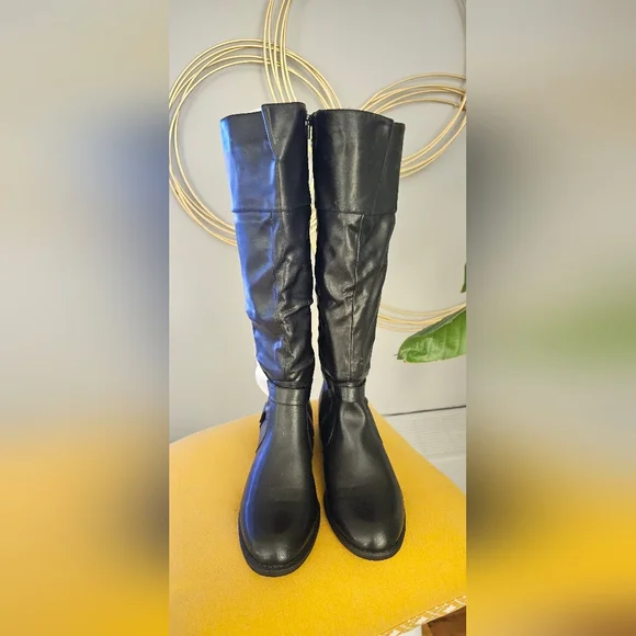 Nine West Black Over-the-Knee Riding Boots