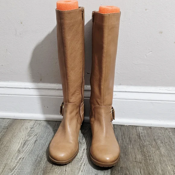 Nine West Tan Leather‎ Knee-High Boots