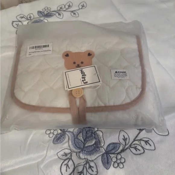 White and Brown Bear Diaper Cover