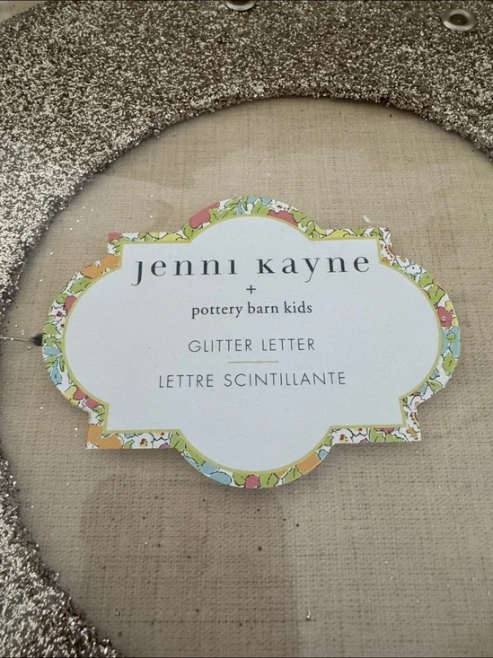 Jenni Kayne + Pottery Barn Kids Gold Glitter Letter C NWT