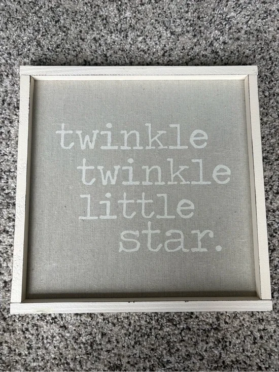 Twinkle Twinkle Little Star Wall Sign - Home Wall Decor