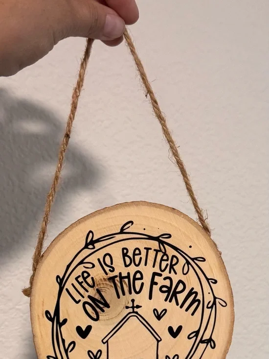 Wooden Hanging Wall Plaque 