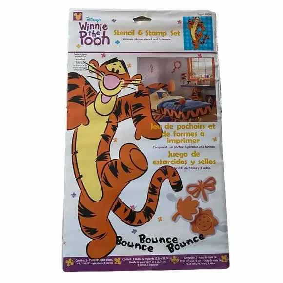 Plaid Enterprises, Inc. Disney Winnie the Pooh Tigger 60006 Stencil Stamp Set