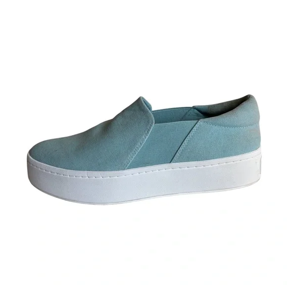 Vince Light Blue Slip-On sneakers Featurlng a thick‎ white rubber, textile upper