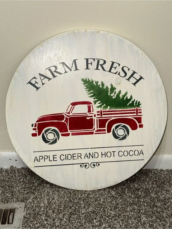 Fresh farm large round wall decor