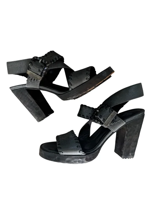 Women’s Black Platform Block Heel Sandals