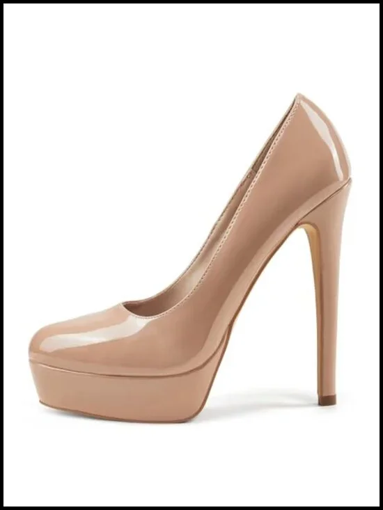 Faux Leather Platform Pumps 5.5