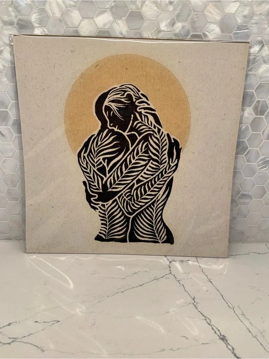 Real Fun Wow - Daren Thomas Magee 12x12 Art Print Couple Botanical Boho