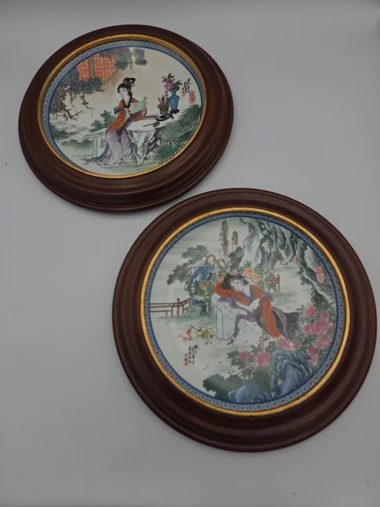 2 Imperial Jingdezhen Porcelain Geisha Plates 1988 And 1989