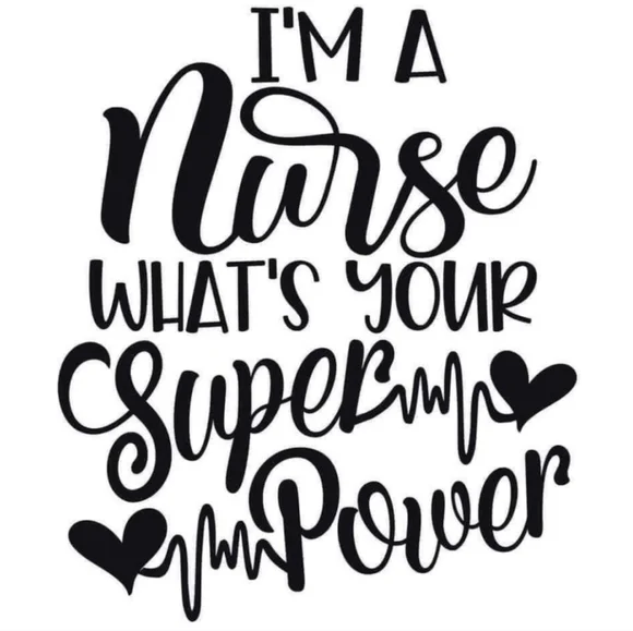 Nurse Super Power Vinyl Graphic Auto‎ Laptop Car Wall Decor Decal Bumper Sticker