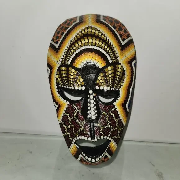 African American Inspired Wooden Wall Mask