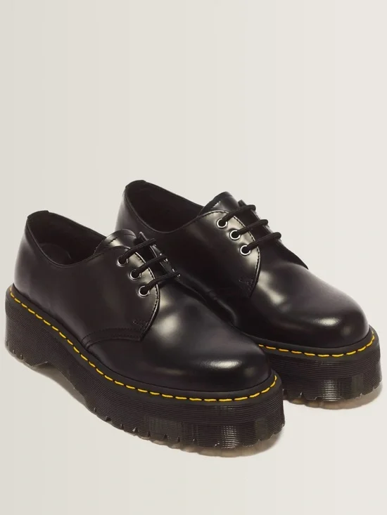 1461 SMOOTH LEATHER PLATFORM SHOES like new