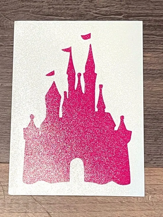 5 for $25! Disney Pink Cinderella Castle Decal Sticker!