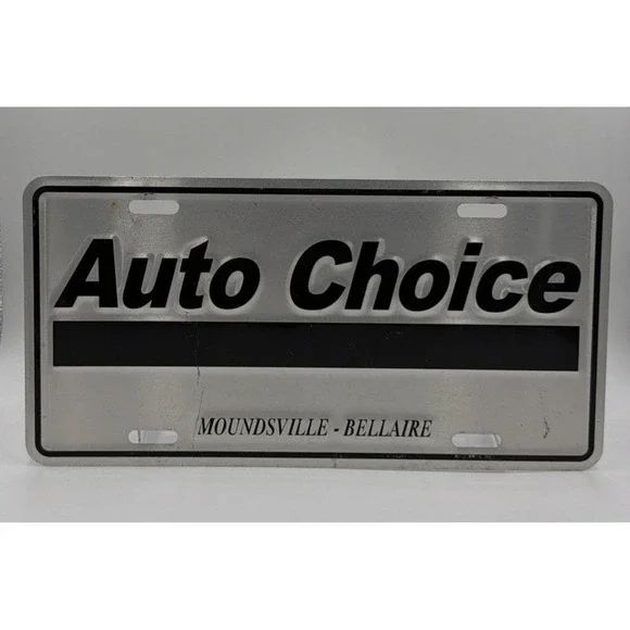 Auto Choice Dealership Metal License Plate Moundsville WV