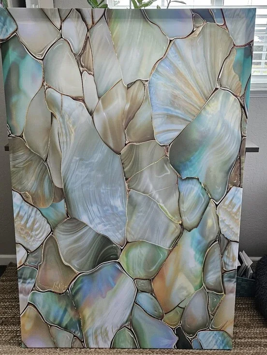 Mother Of Pearl Mosaic Wall Art - Multi-Color