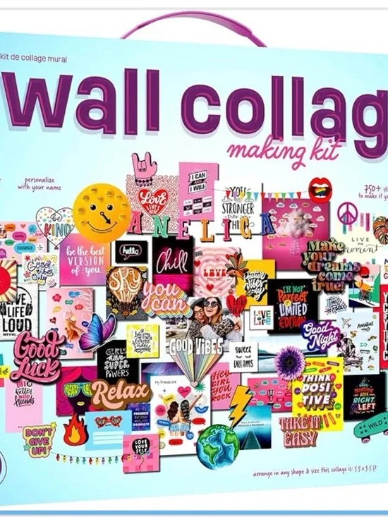Wall‎ Collage Making Kit - Pink Multicolor Stickers