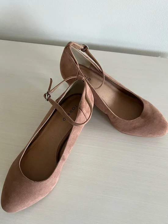 torrid Tan Suede Ankle-Strap Wedges