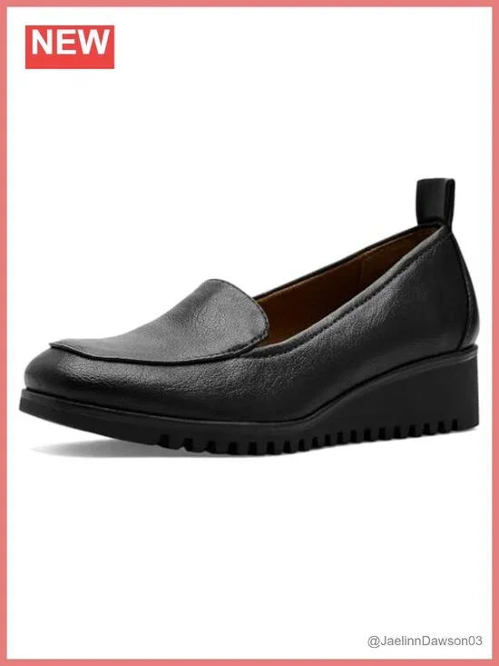 Women's Faux Leather Platform Wedge Sandals Ankle Strap Comfort