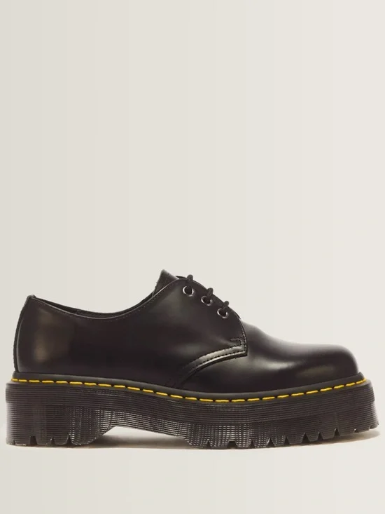 Dr Martens 1461 Smooth Leather Black Platform Shoe