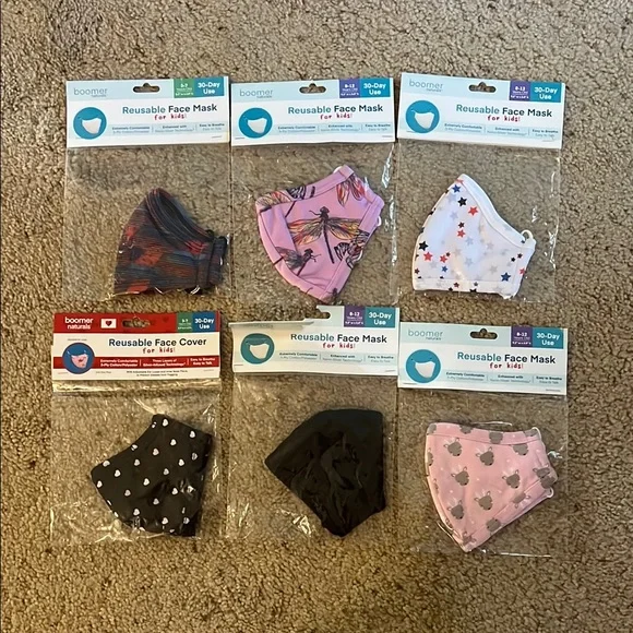 Kids Reusable Face Masks - Multi-Color Pack