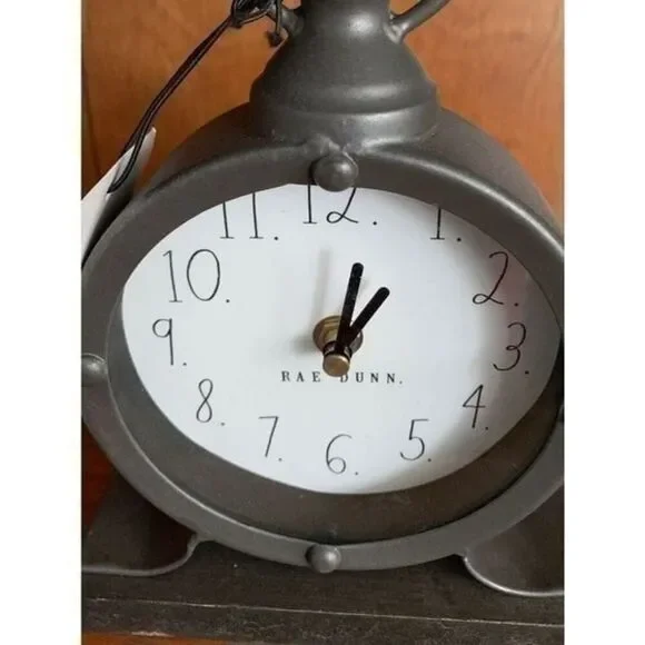 Rae Dunn Round Clock Battery Operated.