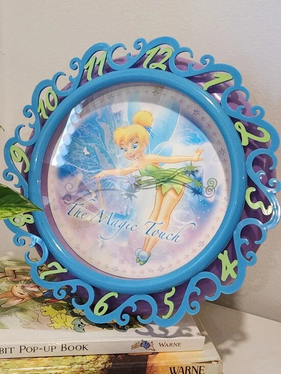 y2k Disney Fairies Tinkerbell 3D Lenticular Shifting Wall Clock Working