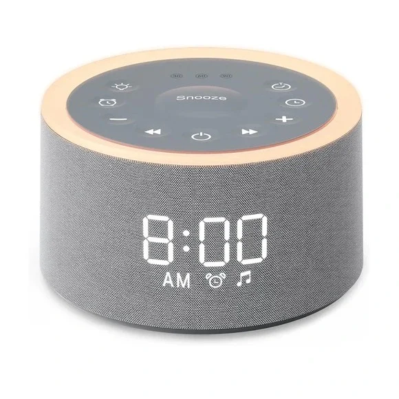 Dreamegg Classic D1+ Sound Machine Alarm Clock White Noise‎ Night Light Grey