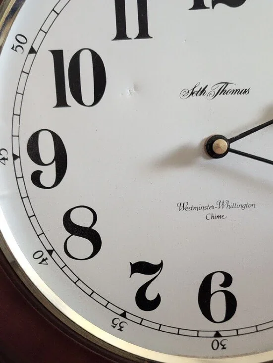 Regulator Wall Clock in Dark Brown Wood 100% Working Including Chime!