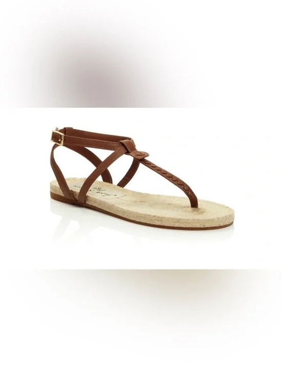 JACK ROGERS Womens Brown Espadrille 1/2